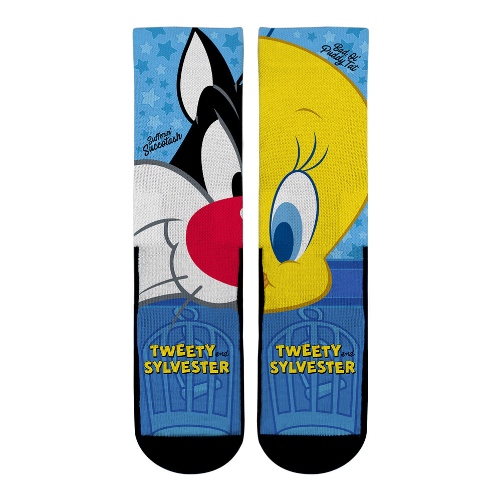 Sylvester & Tweety - Split Face Crew Socks