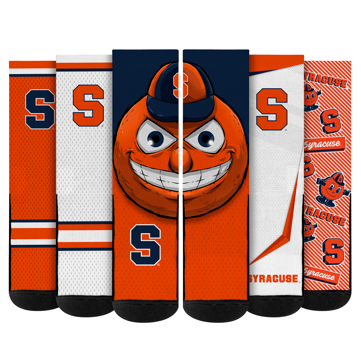 Syracuse Orange - Super Fan Crew Socks 5-Pack