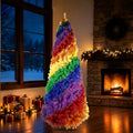 Artificial Christmas tree shown in a holiday room