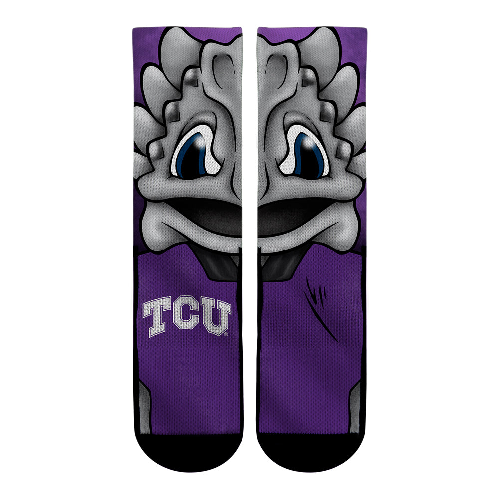 TCU Horned Frogs - Mascot Crew Socks