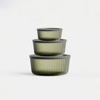 Genicook Tinted Round Glass Container Set