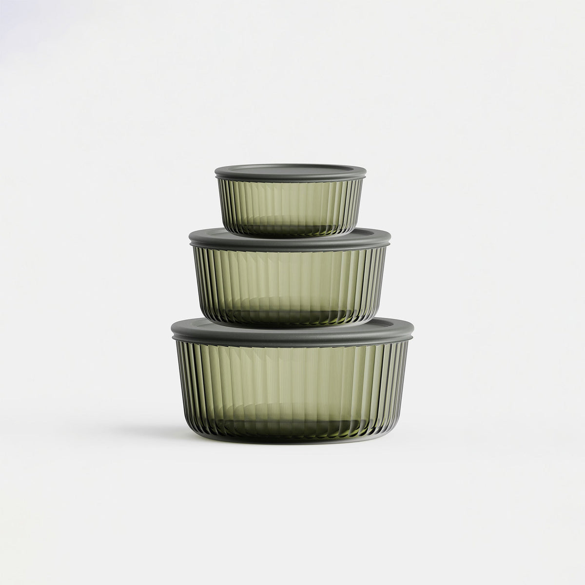 Genicook Tinted Round Glass Container Set