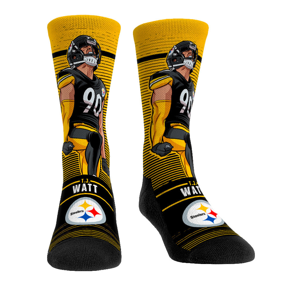 T.J. Watt - Pittsburgh Steelers - Big Shot Crew Socks