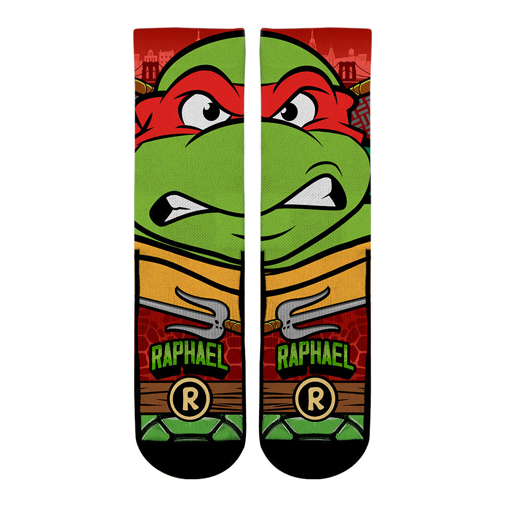 Teenage Mutant Ninja Turtles - Raphael - Split Face Crew Socks