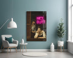 WONDERWALL ‘L’Atelier Fun Collection’ Window Scene with Pink Neon-Style Lettering Glass Wall Art