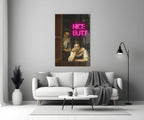 WONDERWALL ‘L’Atelier Fun Collection’ Window Scene with Pink Neon-Style Lettering Glass Wall Art