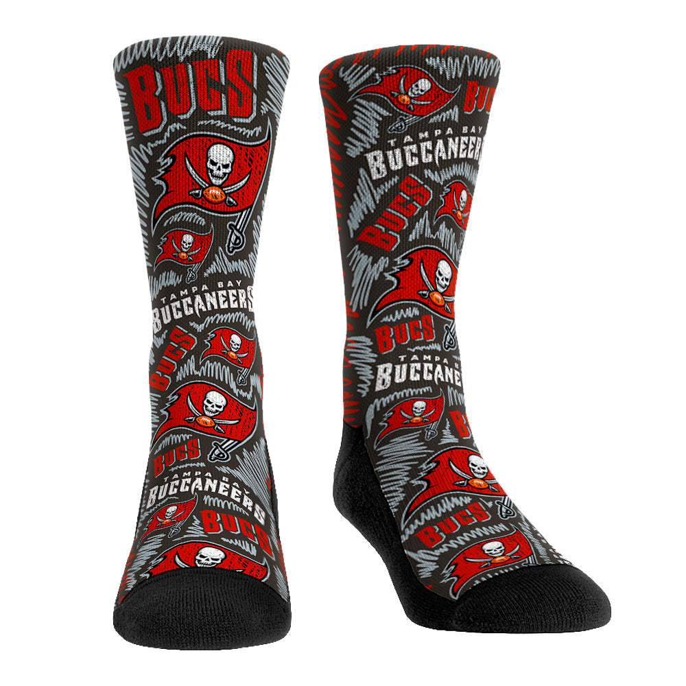 Tampa Bay Buccaneers - Logo Sketch (Pewter) Crew Socks