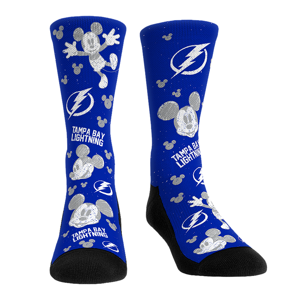 Tampa Bay Lightning - Disney - Mickey Sketch Crew Socks
