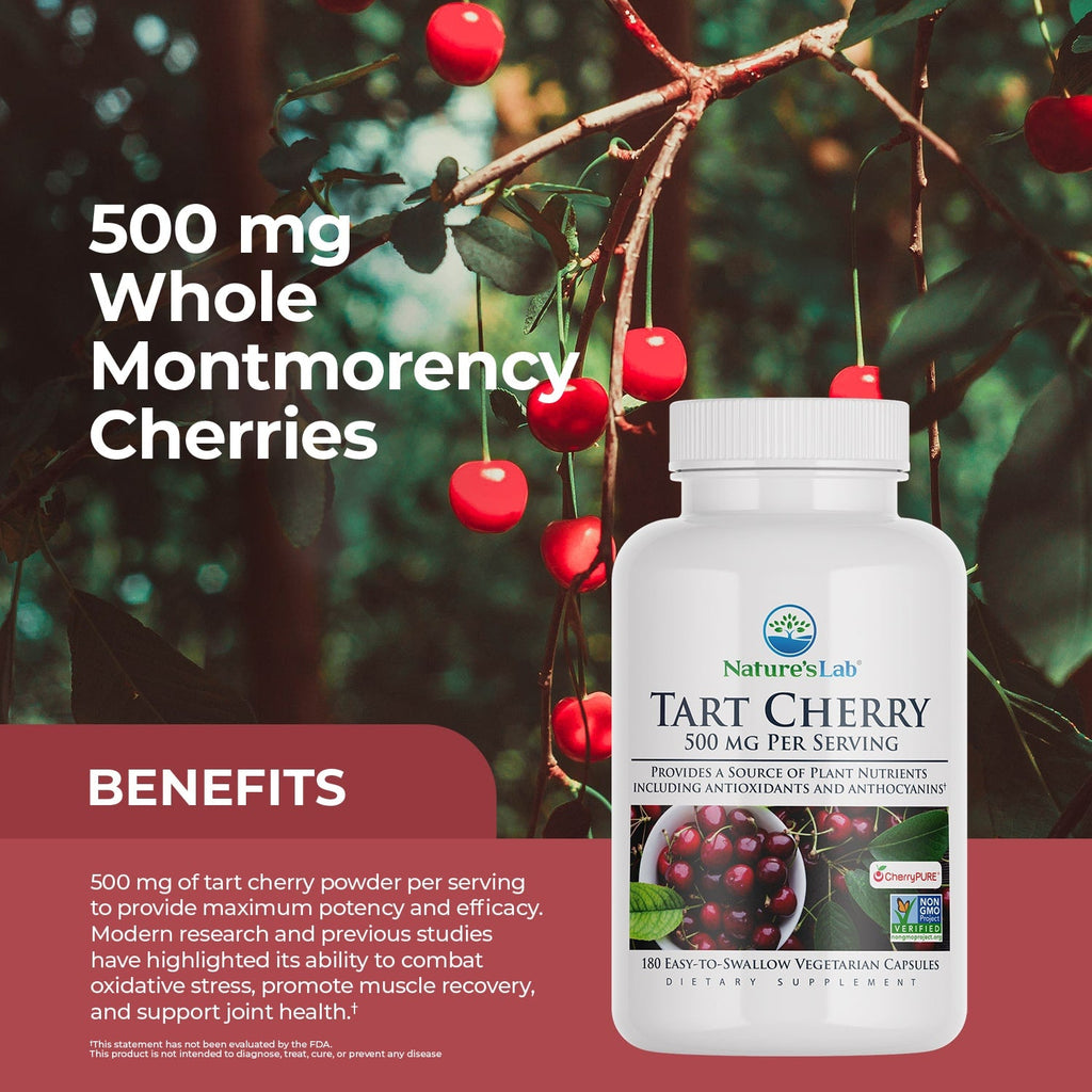Tart Cherry 500 mg - 180 Capsules