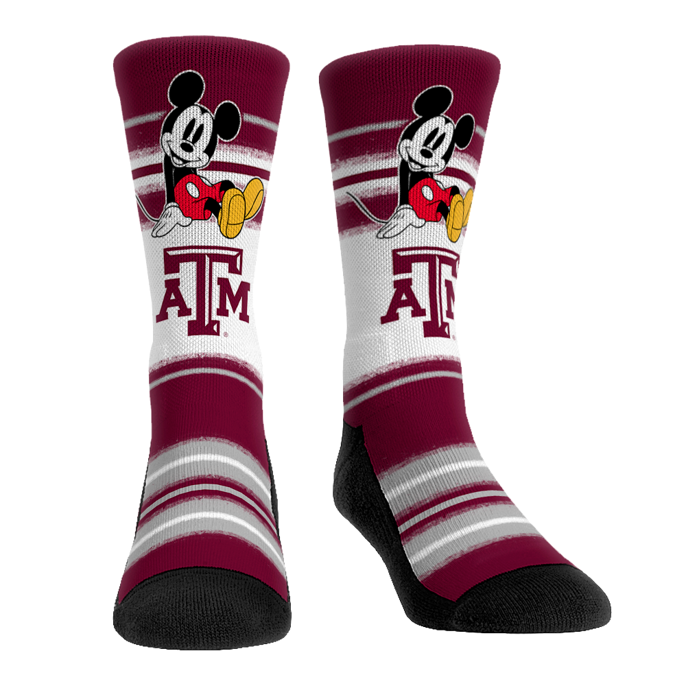 Texas A&M Aggies - Disney - Sit Stripe Crew Socks