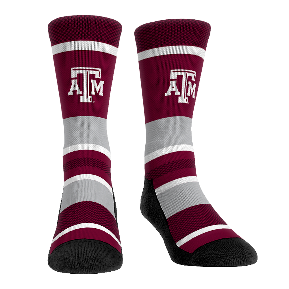 Texas A&M Aggies - Tech Stripe Crew Socks