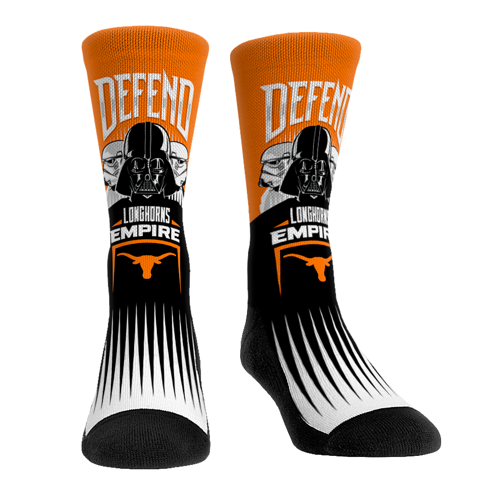 Texas Longhorns - Star Wars - Defend the Empire Crew Socks