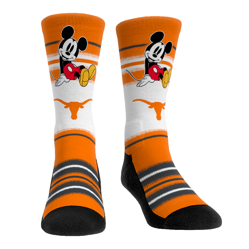 Texas Longhorns - Disney - Sit Stripe Crew Socks