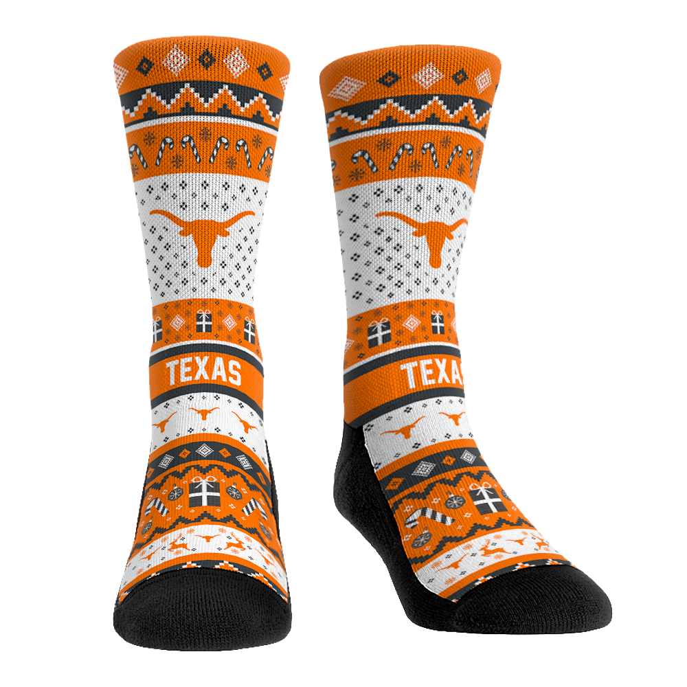Texas Longhorns - Tacky Sweater Crew Socks