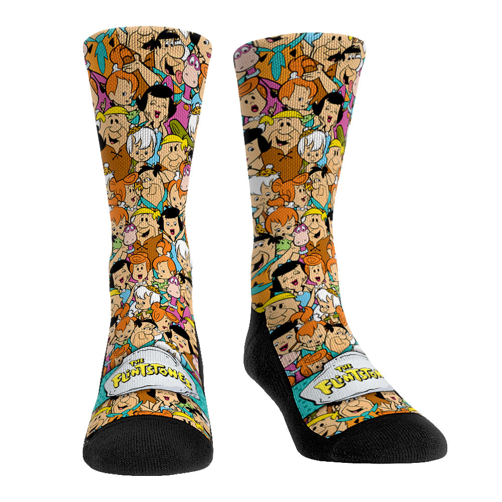 The Flintstones - Stacked Characters Crew Socks