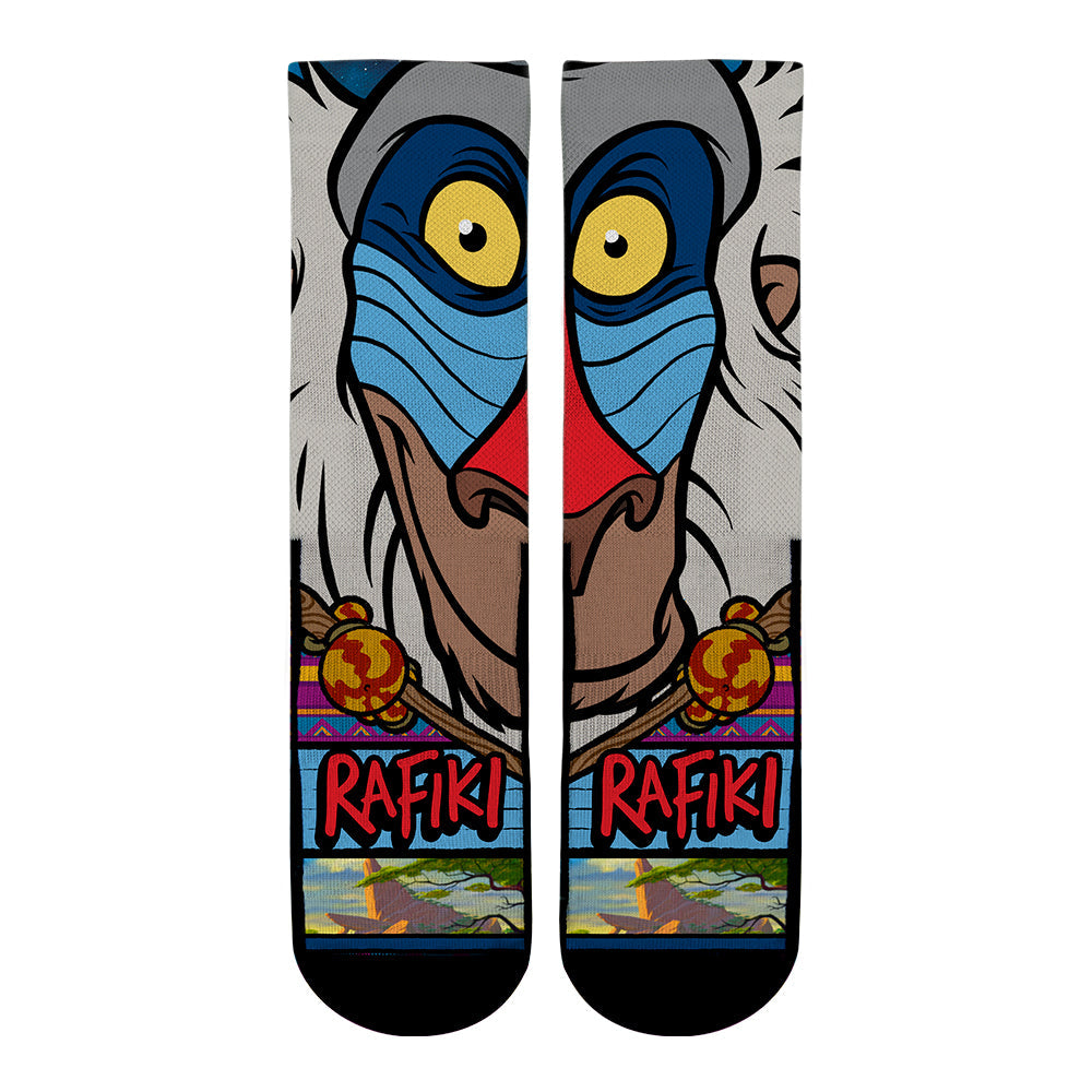 The Lion King - Rafiki - Split Face Crew Socks