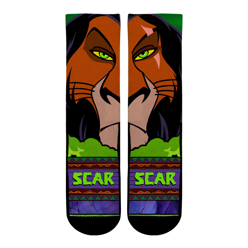 The Lion King - Scar - Split Face Crew Socks