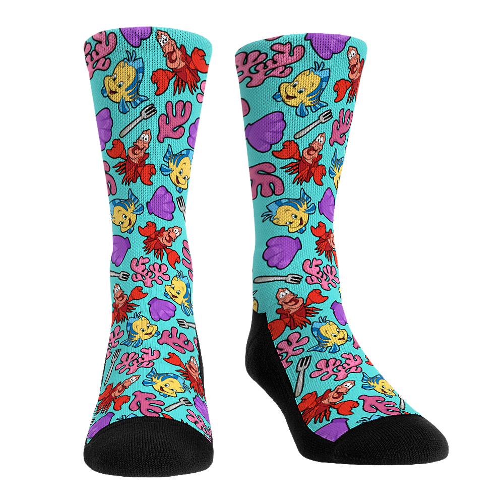 The Little Mermaid - Characters All-Over Crew Socks