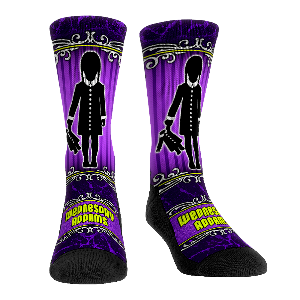 The Addams Family - Wednesday Silhouette Crew Socks