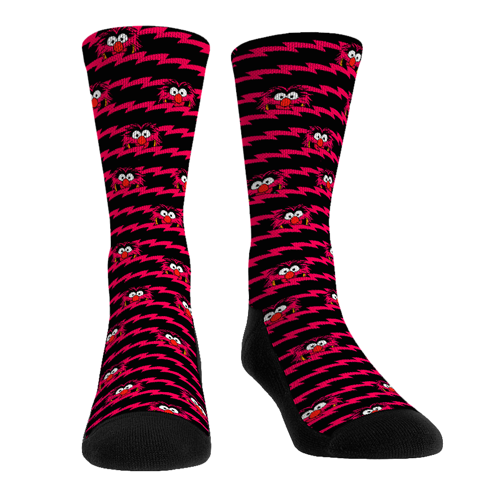 The Muppets - Animal - Peek-A-Boo Stripes Crew Socks