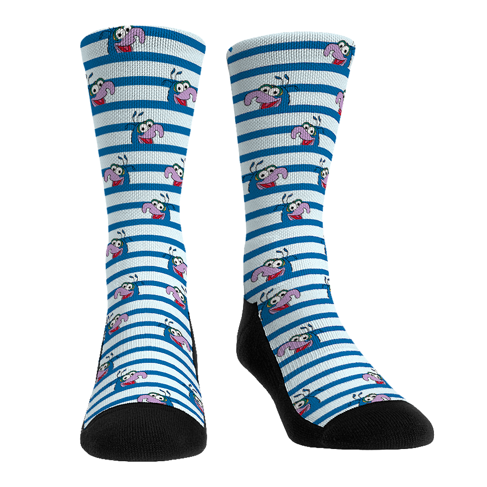 The Muppets - Gonzo - Peek-A-Boo Stripes Crew Socks