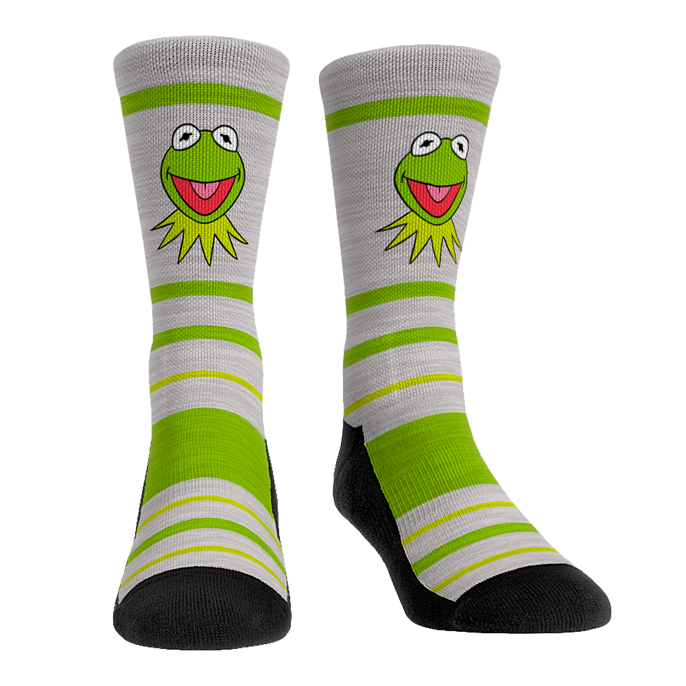 The Muppets - Kermit the Frog - Classic Stripes Crew Socks