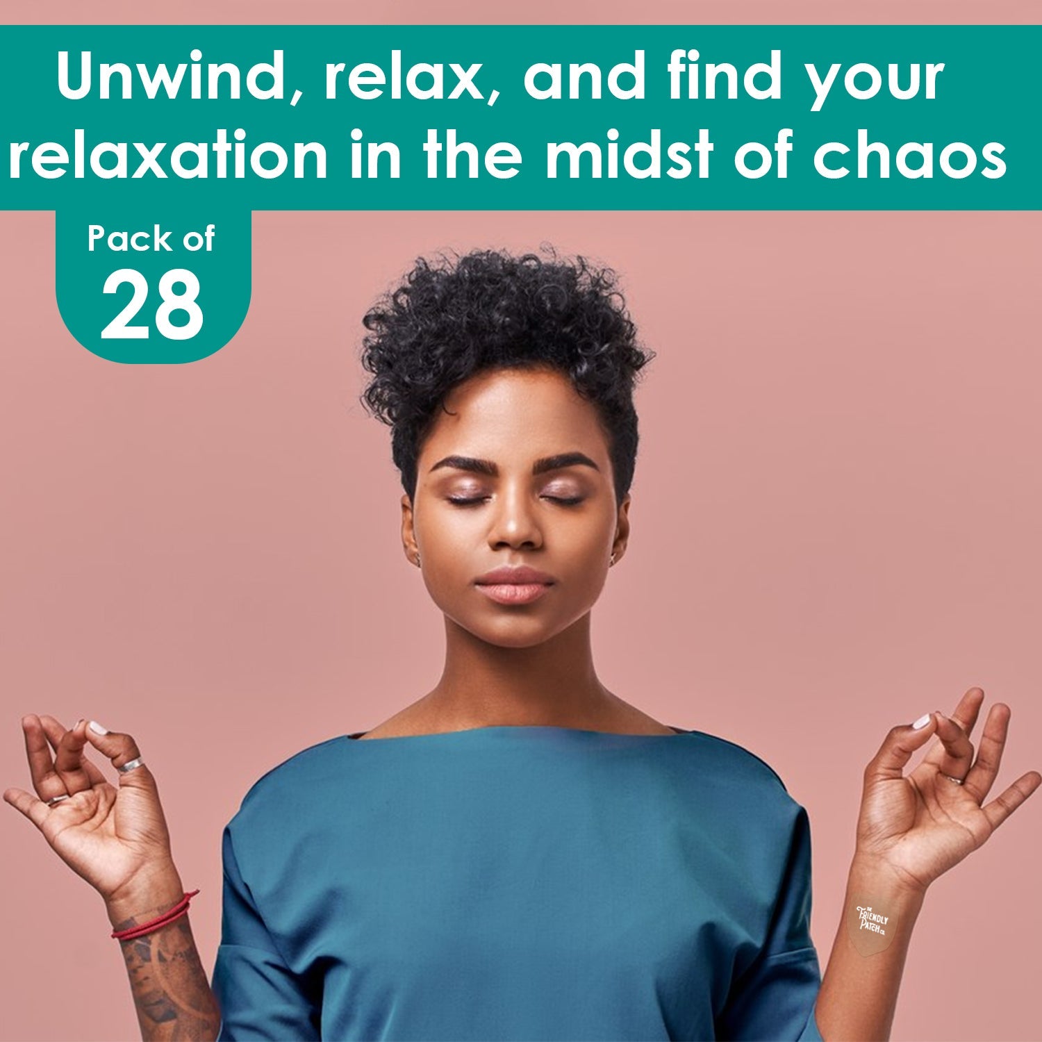 Relax & Let Go Zen Stress Patches with Ashwagandha, L - Theanine, GABA - 28 Patches