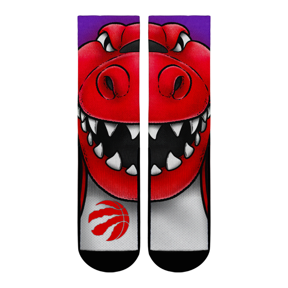 Toronto Raptors - Split Face Mascot Crew Socks