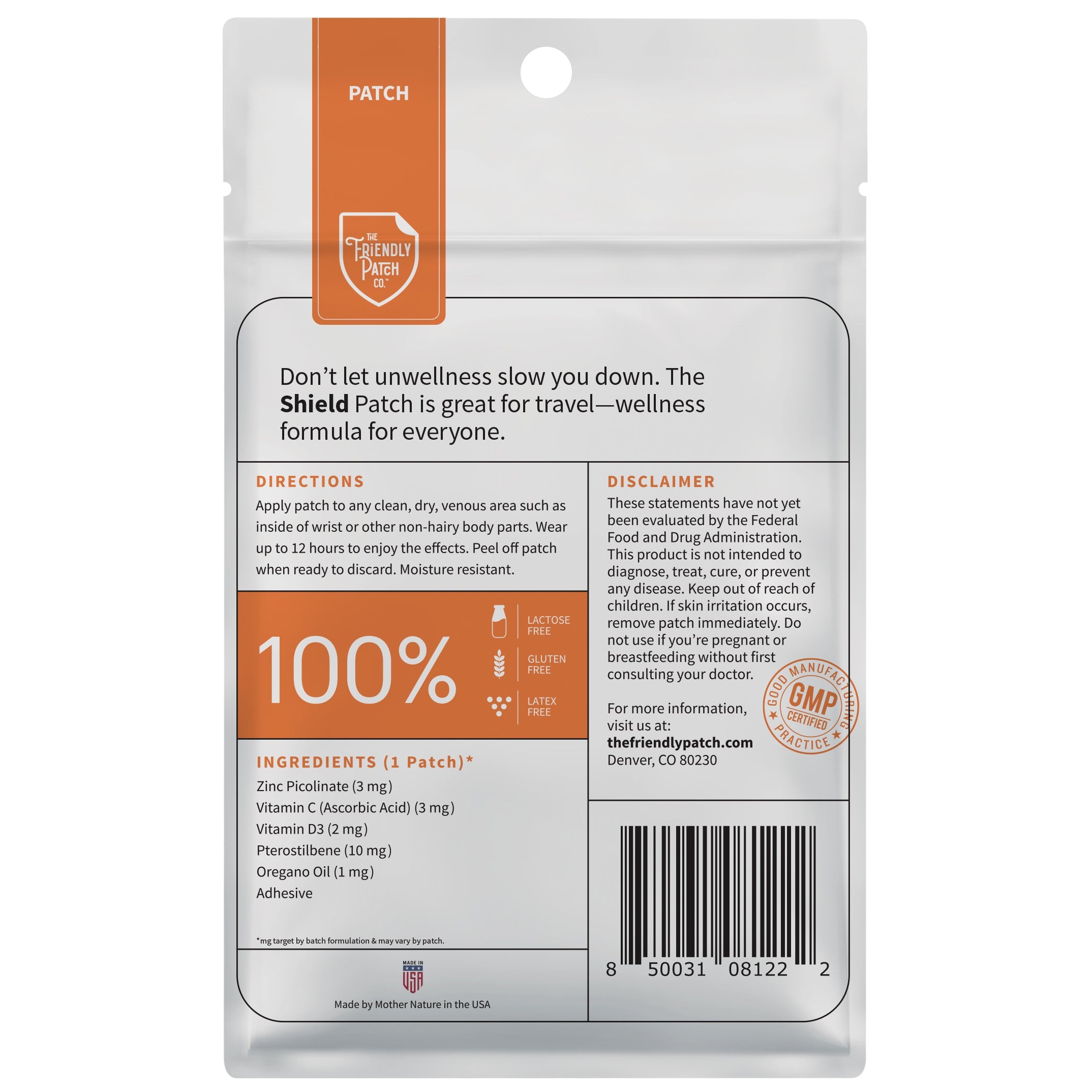 Shield Wellness: 12 - Hour High - Potency Immunity Patches - 8 Pack