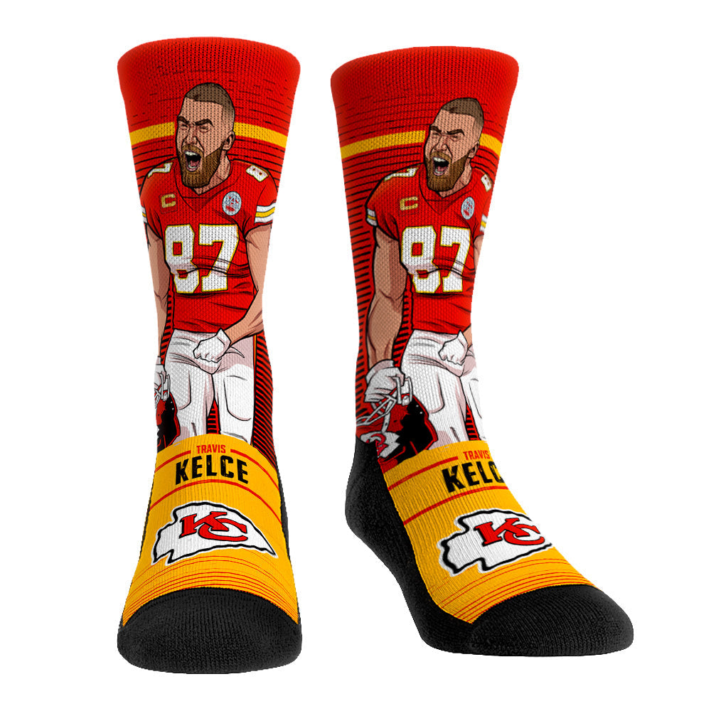 Travis Kelce - Kansas City Chiefs - Big Shot Crew Socks