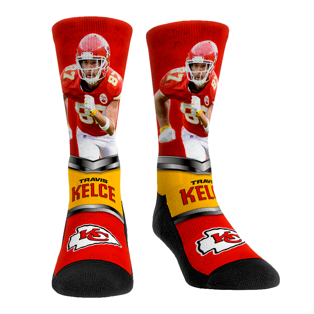 Travis Kelce - Kansas City Chiefs - Highlight Crew Socks