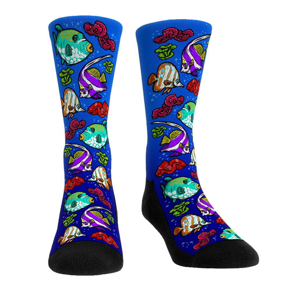Tropical Fish All-Over Crew Socks