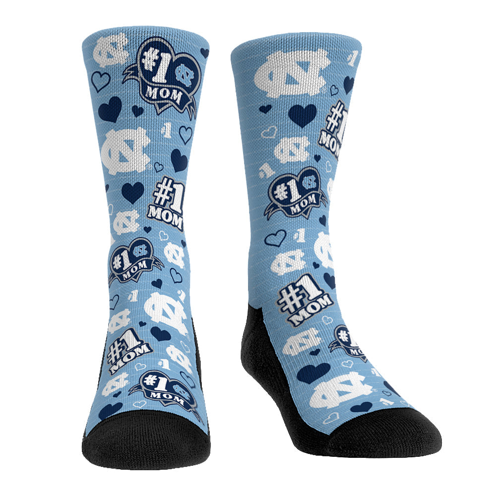 North Carolina Tar Heels - #1 Mom Crew Socks