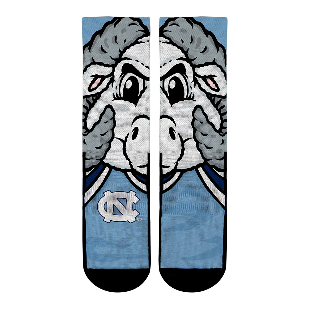 North Carolina Tar Heels - Rameses Mascot Crew Socks