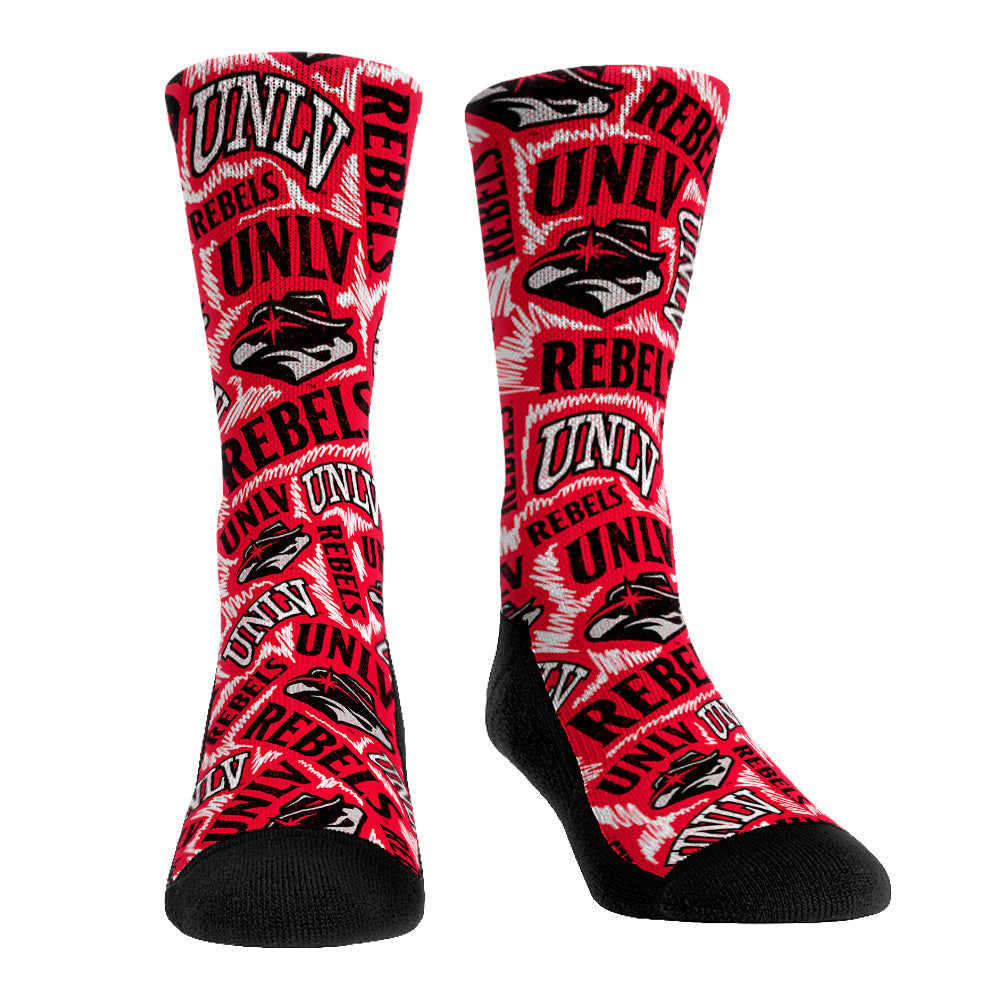 UNLV Rebels - Logo Sketch Crew Socks