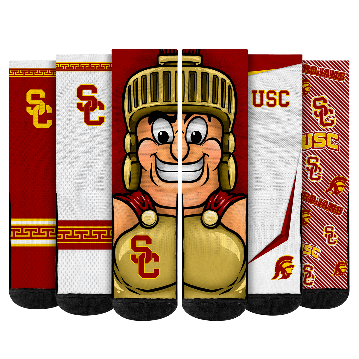 USC Trojans - Super Fan Crew Socks 5-Pack