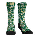USF Bulls - Logo Sketch Green Crew Socks