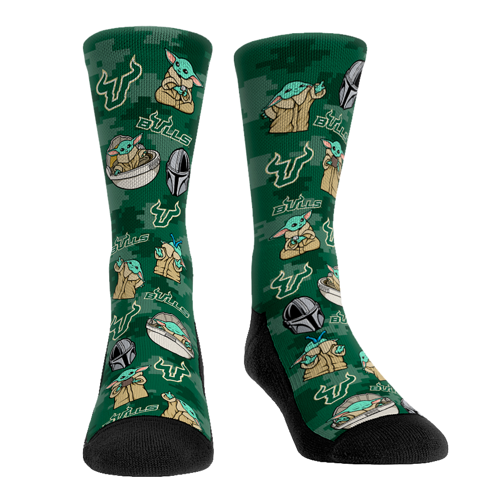 USF Bulls - Star Wars - Grogu All-Over Crew Socks