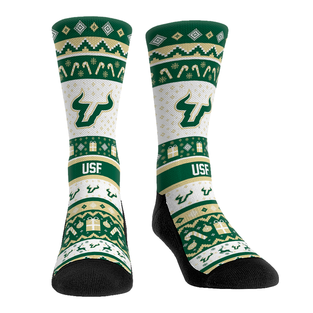 USF Bulls - Tacky Sweater Crew Socks