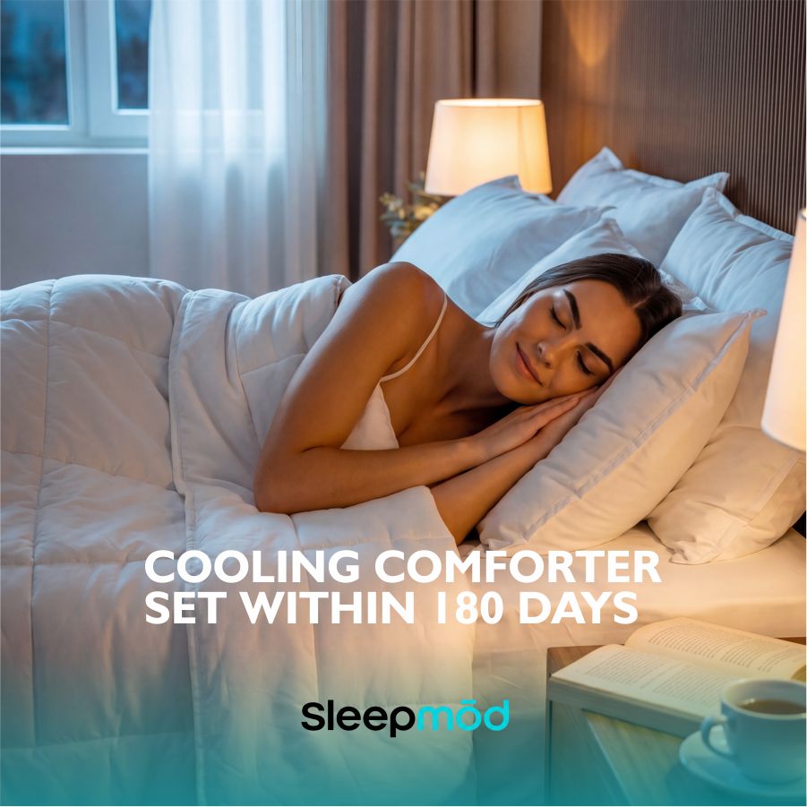 Cooling Comforter Set – Temperature - Regulating Eucalyptus Silk Comforter & Pillow Shams