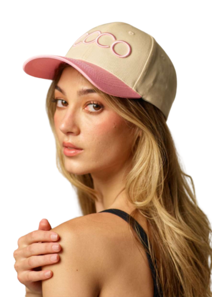 COCO Hat | Tan & Pink