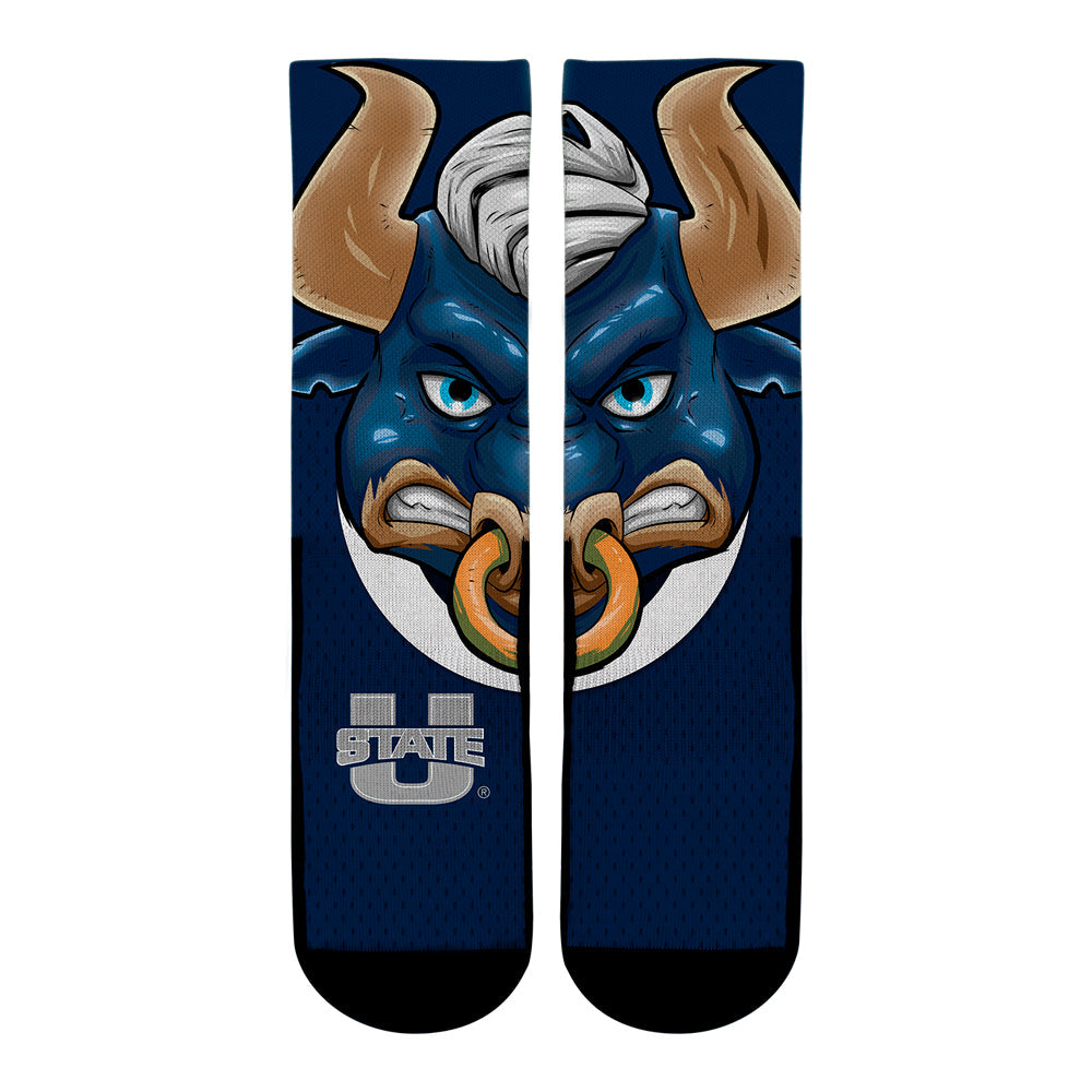 Utah State Aggies - Mascot Crew Socks