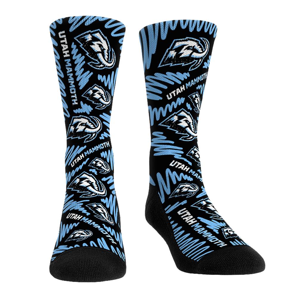 Utah Mammoth - Logo Sketch Crew Socks