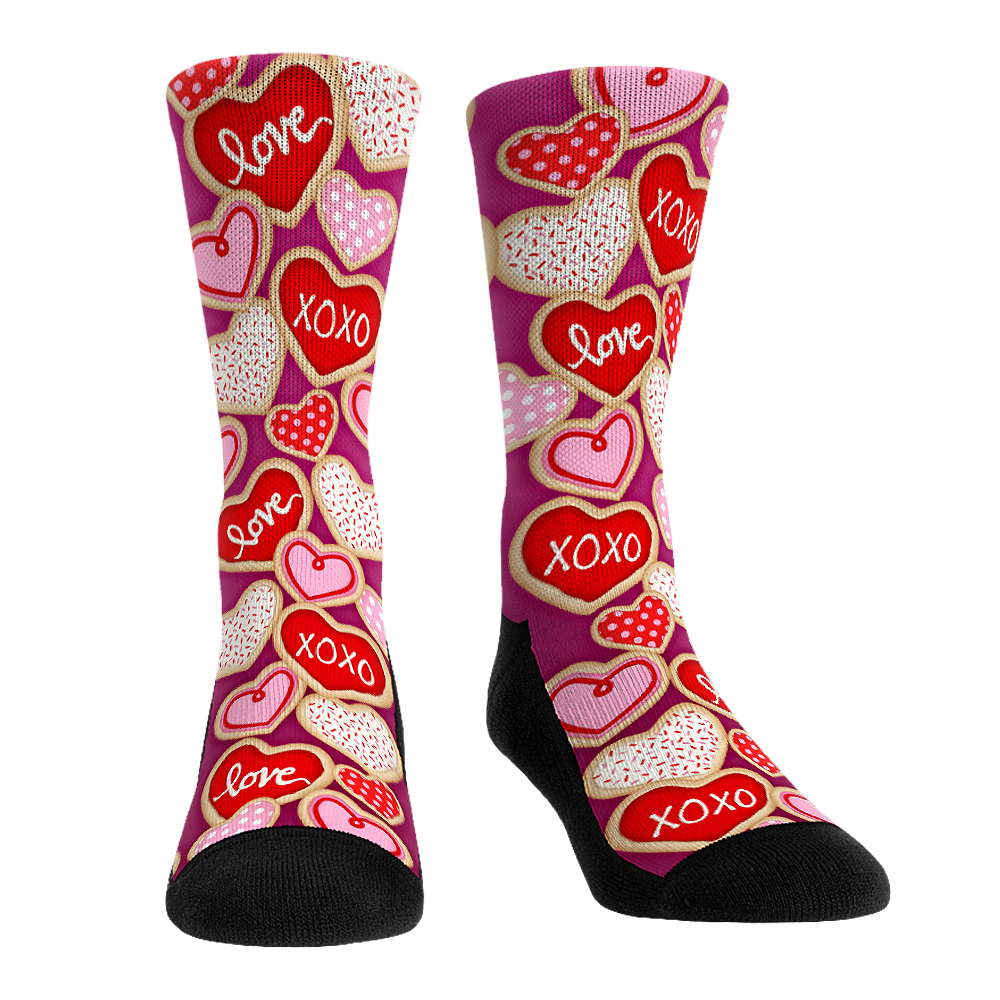 Valentine's Day - Cookies All-Over Crew Socks