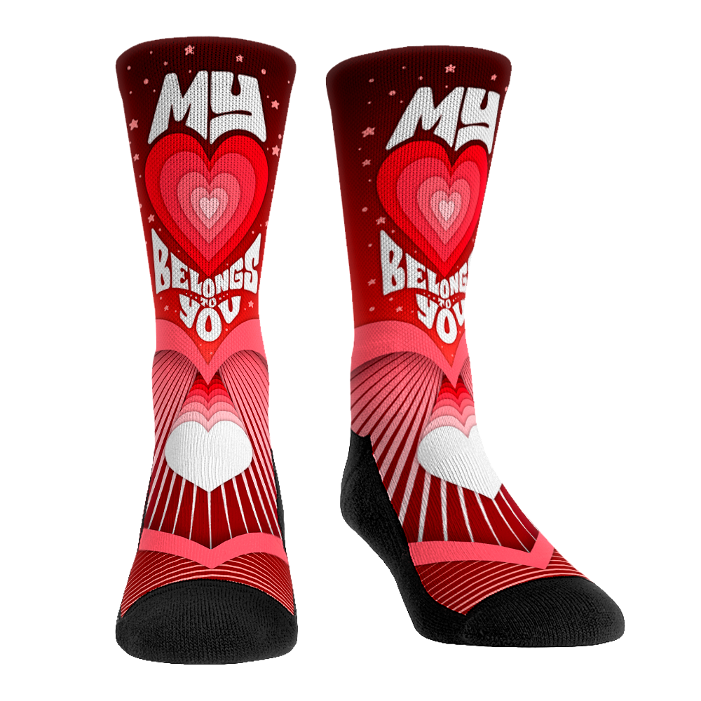 Valentine's Day - My Heart Belongs To You Crew Socks