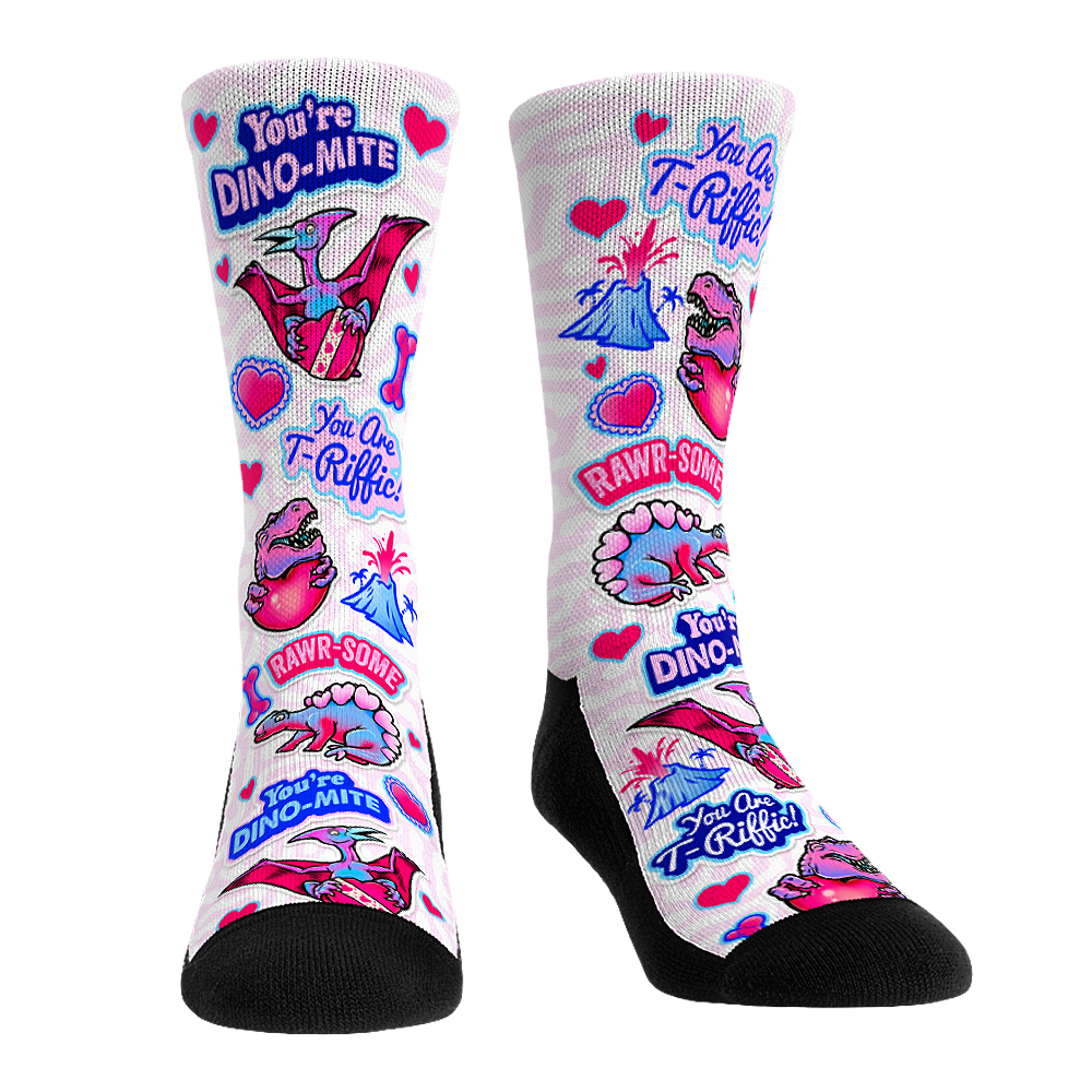 Valentine's Day - Dino Valentine's Crew Socks