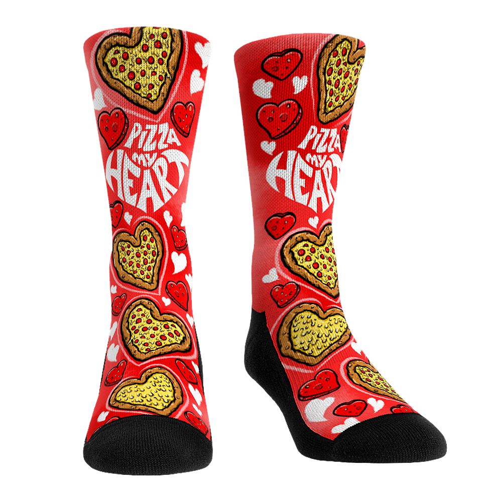 Valentine's Day - Pizza My Heart Crew Socks