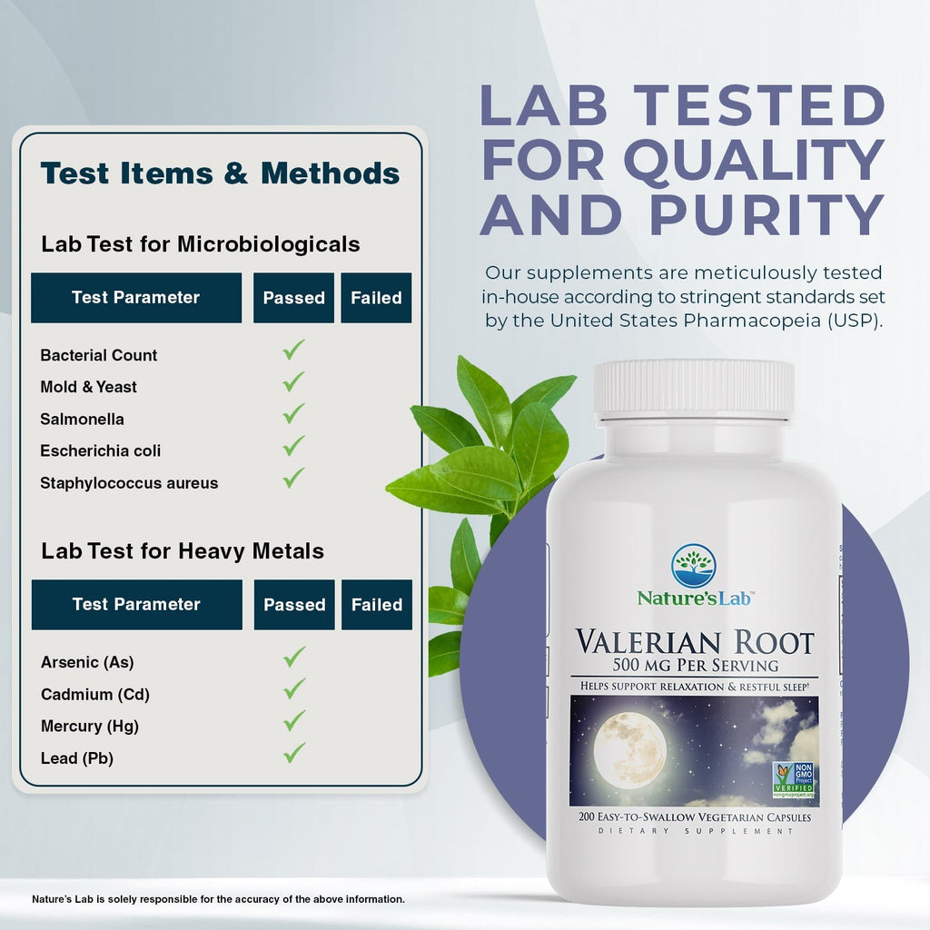 Valerian Root 500 mg - 200 Capsules