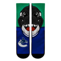 Vancouver Canucks - Split Face Mascot Crew Socks