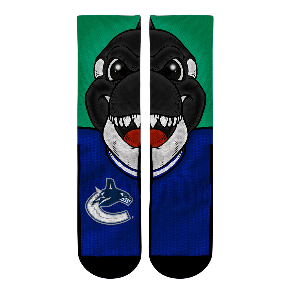 Vancouver Canucks - Split Face Mascot Crew Socks